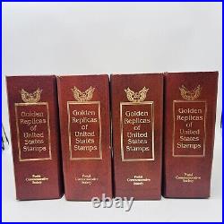 Golden Replicas Of United States Stamps Lot 4 Binders Over 150 22kt Gold Stamps