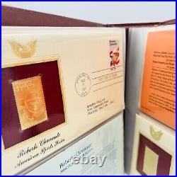 Golden Replicas Of United States Stamps Lot 4 Binders Over 150 22kt Gold Stamps