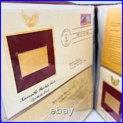 Golden Replicas Of United States Stamps Lot 4 Binders Over 150 22kt Gold Stamps