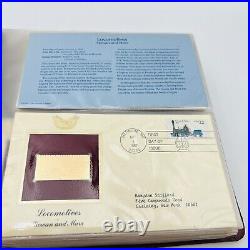 Golden Replicas Of United States Stamps Lot 4 Binders Over 150 22kt Gold Stamps