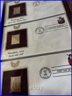 Golden Replicas of United States Stamps 22 golden stamps with explanation card Golden Replicas of United States Stamps 22 golden stamps with explanation card