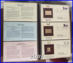Golden Replicas of United States Stamps 22k Gold First Day of Issue 72 Stamps