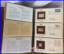 Golden Replicas of United States Stamps 22k Gold First Day of Issue 72 Stamps