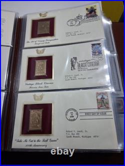 Golden Replicas of United States Stamps. Pack Of 32 Golden Stamps