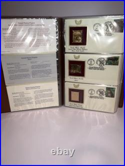Golden Replicas of United States Stamps in 22K Gold 1988-1990 (58 Stamps) Nice Golden Replicas of United States Stamps in 22K Gold 1988-1990 (58 Stamps) Nice