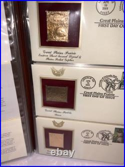 Golden Replicas of United States Stamps in 22K Gold 1988-1990 (58 Stamps) Nice Golden Replicas of United States Stamps in 22K Gold 1988-1990 (58 Stamps) Nice