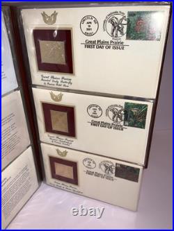 Golden Replicas of United States Stamps in 22K Gold 1988-1990 (58 Stamps) Nice Golden Replicas of United States Stamps in 22K Gold 1988-1990 (58 Stamps) Nice