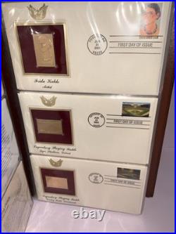 Golden Replicas of United States Stamps in 22K Gold 1988-1990 (58 Stamps) Nice Golden Replicas of United States Stamps in 22K Gold 1988-1990 (58 Stamps) Nice