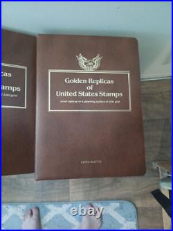 Golden Replicas of United States Stamps in 22K Gold 3 albums total 182 stamps Golden Replicas of United States Stamps in 22K Gold 3 albums total 182 stamps