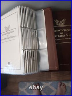 Golden Replicas of United States Stamps in 22K Gold 3 albums total 182 stamps Golden Replicas of United States Stamps in 22K Gold 3 albums total 182 stamps