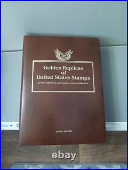 Golden Replicas of United States Stamps in 22K Gold 3 albums total 182 stamps Golden Replicas of United States Stamps in 22K Gold 3 albums total 182 stamps