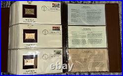 Golden Replicas of united states stamps from May 1992- May 1993 75 Total Stamps