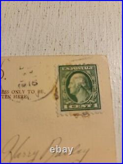 Green ONE CENT George Washington Stamp Postcard 1915 MARY MAGDALENE SEPULCHRE