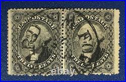 H4/16 US Stamp Scott 36 Used Pair NHNG VF A Rare Fresh Clean With Great Cancel