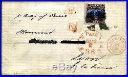 HERRICKSTAMP UNITED STATES Sc. # 119 15¢ Dark Brown & Blue Used, on Folded Cover