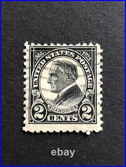 Harding 1865-1923 2 cent Rotary Press Stamp Perf 11 Good-VG Rare Scott 613