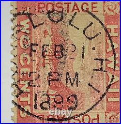Hawaii 2c Stamp With Bold Sideways 1899 Honolulu Son Cancel