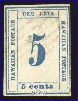 Hawaii Numerals Scott #21 1865 5c Blue Used