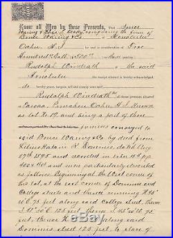 Hawaii Sc R3 on 1896 Warranty Deed, Magenta cancel, 2 signatures