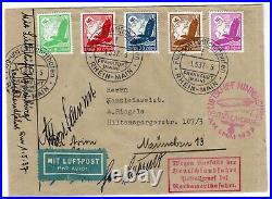 Hindenburg Flight 1937 Cologne Drop Autographed Albert Sammt, Joseph Leibrecht