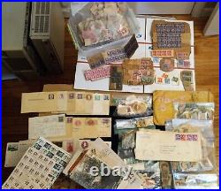 Huge Vintage 1800's-1900's Rare Postage Stamp & Postcard Estate Collection Lot