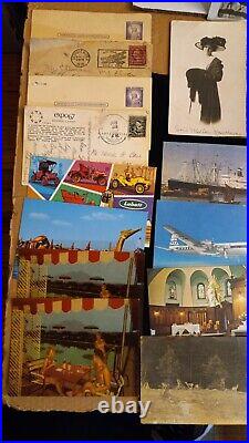 Huge Vintage 1800's-1900's Rare Postage Stamp & Postcard Estate Collection Lot