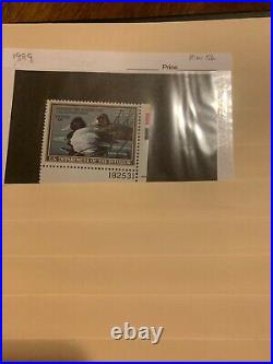Immense lot of DUCK STAMPS from dealer stock RW1-67, 180 stamps, M/U, huge CV