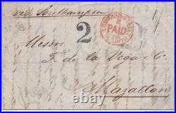 J 1870 United States, Lombard St. P. O, London To Mazatlan Paid Via Southampto