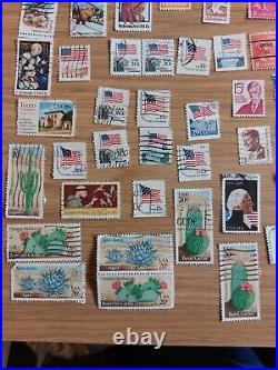 Joblot 100 + US American Stamps inc Airmail approx 1930s onwards
