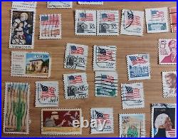 Joblot 100 + US American Stamps inc Airmail approx 1930s onwards