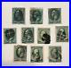 LOT OF 10 DIFFERENT FANCY CANCELS ON 1800’s WASHINGTON UNITED STATES STAMPS #14