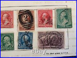 Late 1800's United States Postage Stamps. RARE STAMPS