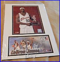 LeBRON JAMES- USPS FIRST DAY OF ISSUE 2004 STAMP & POSTER NBA ROOKIE BASKETBALL