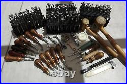 Leather Craftvintagecraftoollarge Lot Of 148 Stamps Plus A Lot More Tools