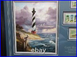 Light House Stamps And Framed Print, Cape Hatteras By Reichardt, Day-02263
