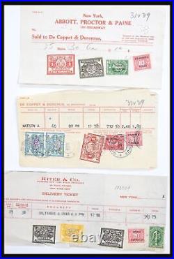 Lot 30732 Collection revenue stamps of USA on document 1868-1955