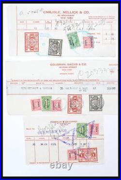 Lot 30732 Collection revenue stamps of USA on document 1868-1955