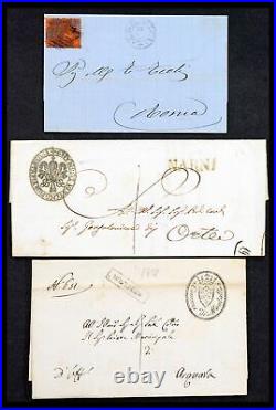 Lot 39116 Stamp collection Papal State 1852-1868 on stockcards