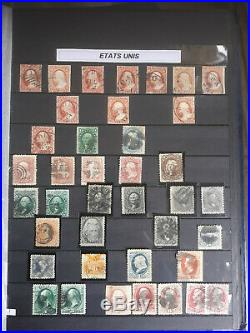 Lot 53 Timbres Stamps USA états unis amérique 1851 à 1901 Used et Neuf