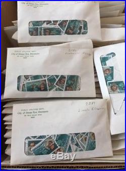 Lot Approx 100,000 BULK Used CANCELLED US STAMP Soaked Off and Pressed
