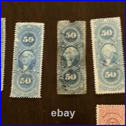 Lot Of 10 U. S. Long Revenue Stamps, All Different High Denom #4