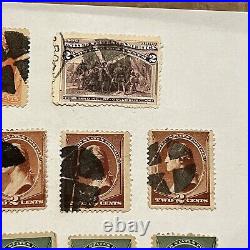 Lot Of 10 Us Quarter Circles Fancy Cancels On Early Stamps #18