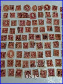 Lot Of 96 ct United States George Washington 2 Cent Red Vintage Stamps History