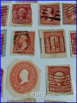Lot Of 96 ct United States George Washington 2 Cent Red Vintage Stamps History