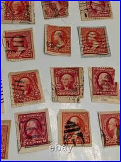 Lot Of 96 ct United States George Washington 2 Cent Red Vintage Stamps History