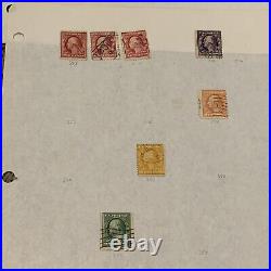 Lot Of U. S Stamps On Album Pages Perfect Gift Idea For Grandpa And Dad