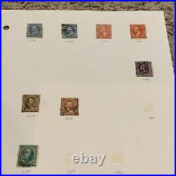 Lot Of U. S Stamps On Album Pages Perfect Gift Idea For Grandpa And Dad