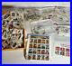 Lot of 1000 Bulk Used/ Cancelled US+Ukraine+poland++ Postage Stamps On/Off Paper