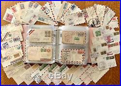 Lot of 1920's to 1950's First Flight Airmail Covers Cachets with Binder