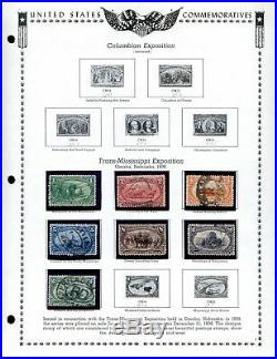 Lot of 50 U. S. Used Exposition Stamps on Pages Scott Range 230 404 #141538 X